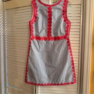 Vineyard Vines Blue and Red Striped  Dress